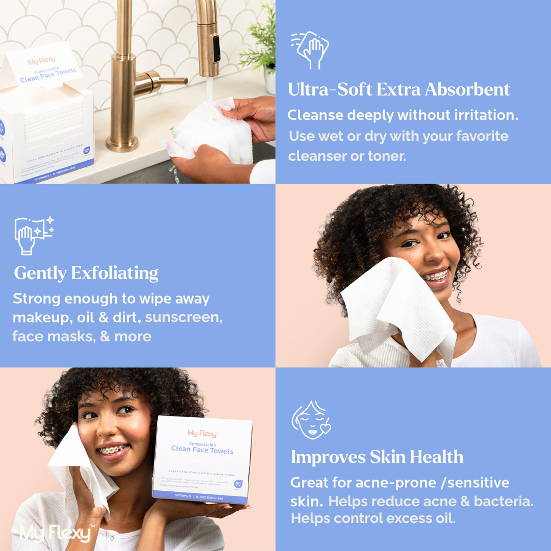 Compostable Clean Face Towels