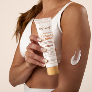 My Flexy Tanning Lotion applied