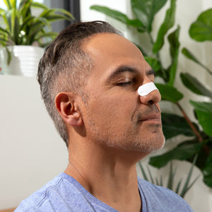 Nasal strip on a nose